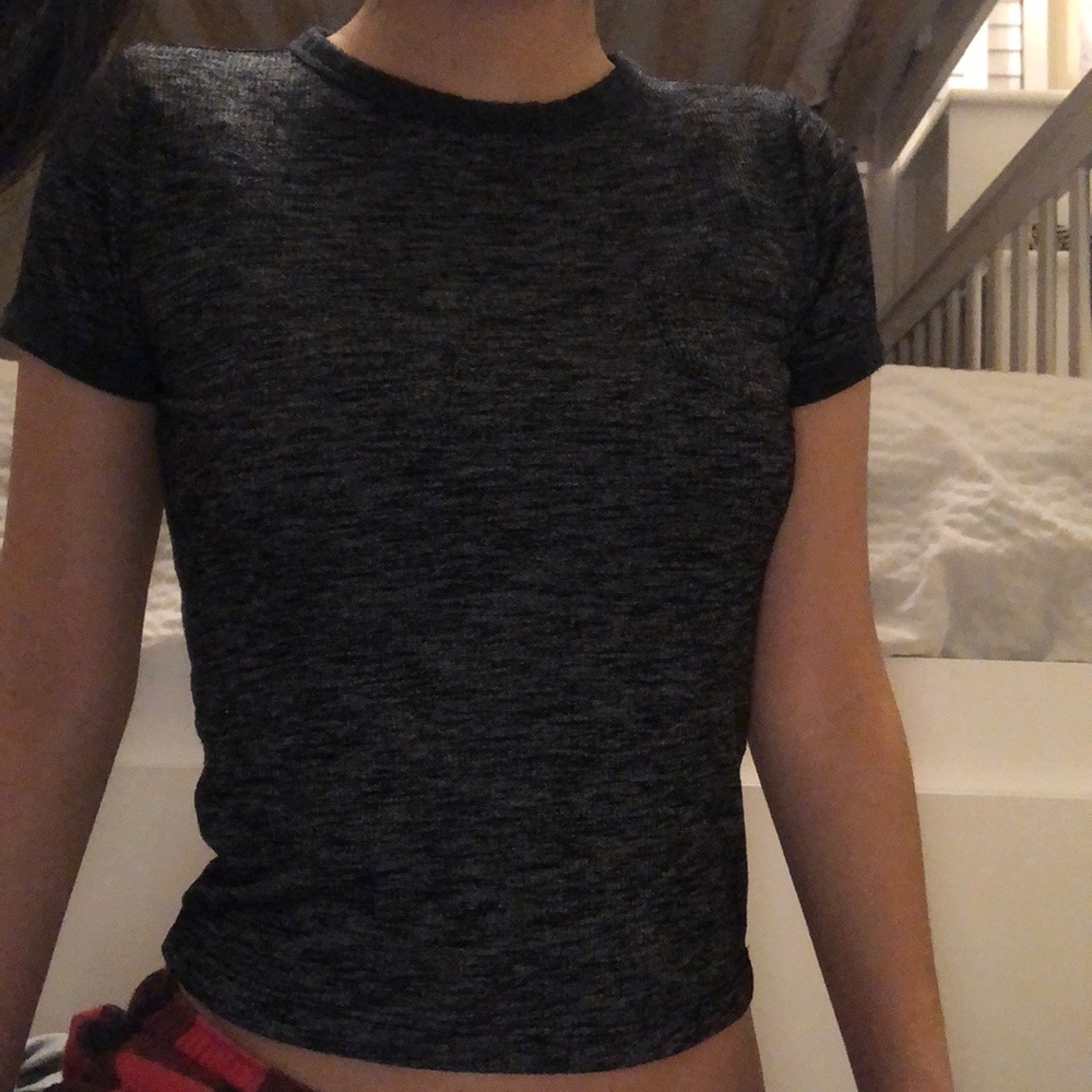 Charcoal fitted tee shirt